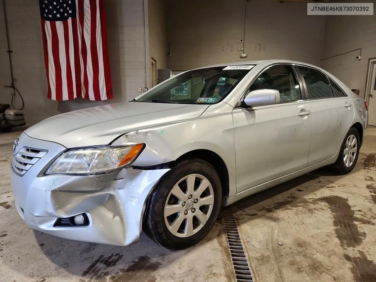 TOYOTA CAMRY 2007, VIN JTNBE46K873070392