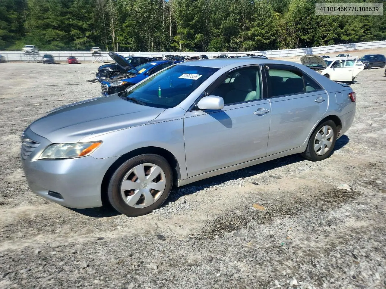 TOYOTA CAMRY 2007, VIN 4T1BE46K77U108639