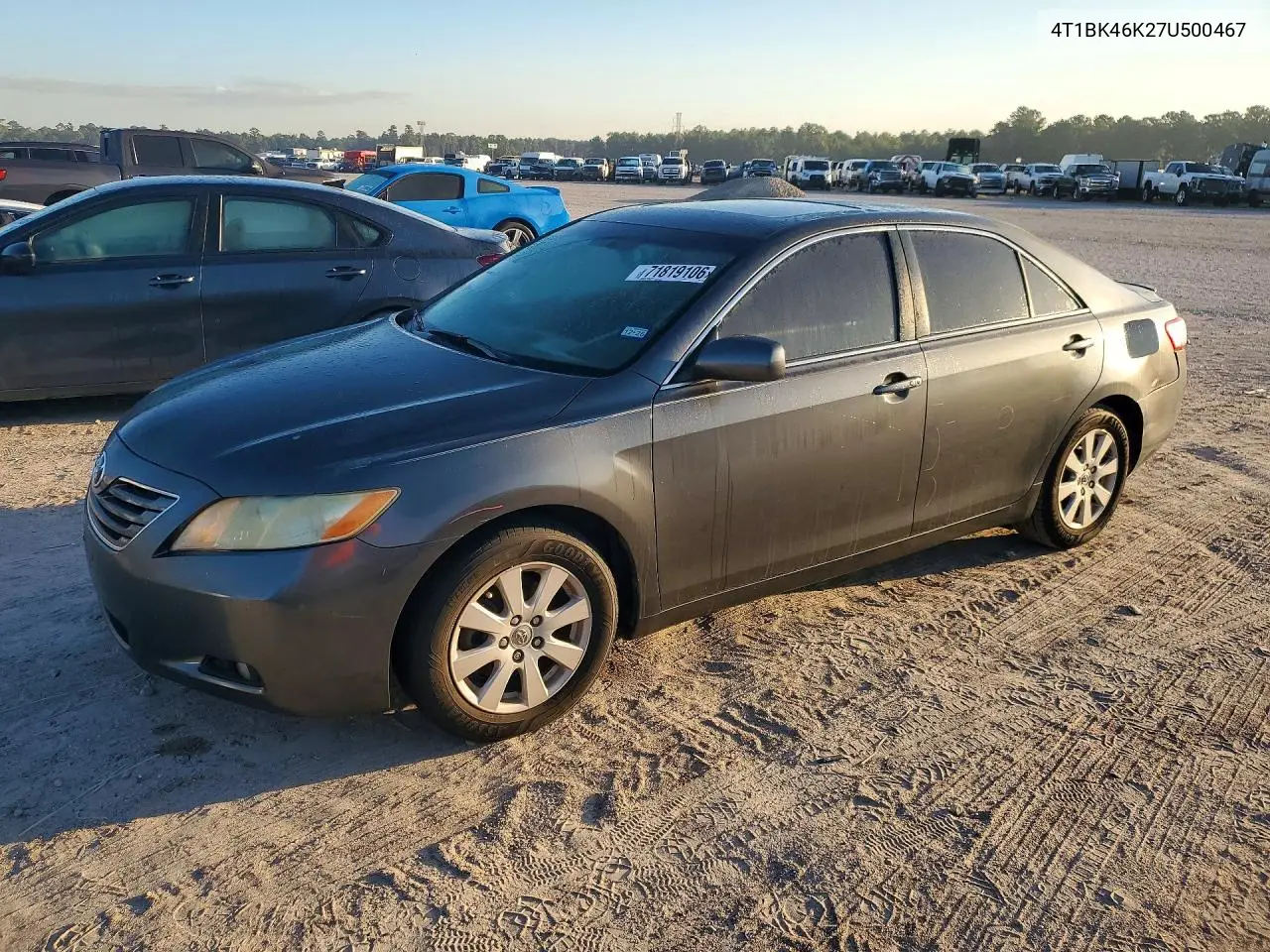 TOYOTA CAMRY 2007, VIN 4T1BK46K27U500467