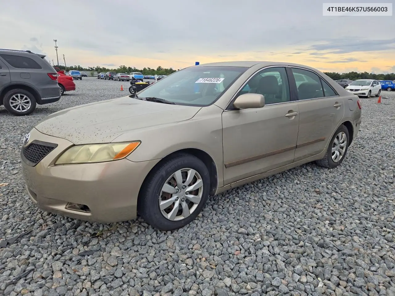 TOYOTA CAMRY 2007, VIN 4T1BE46K57U566003