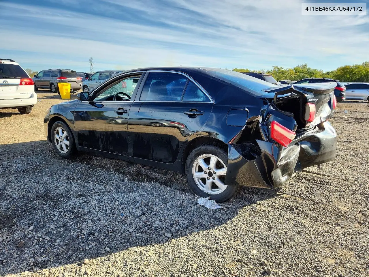 2007 TOYOTA CAMRY VIN 4T1BE46KX7U547172 — фото 2