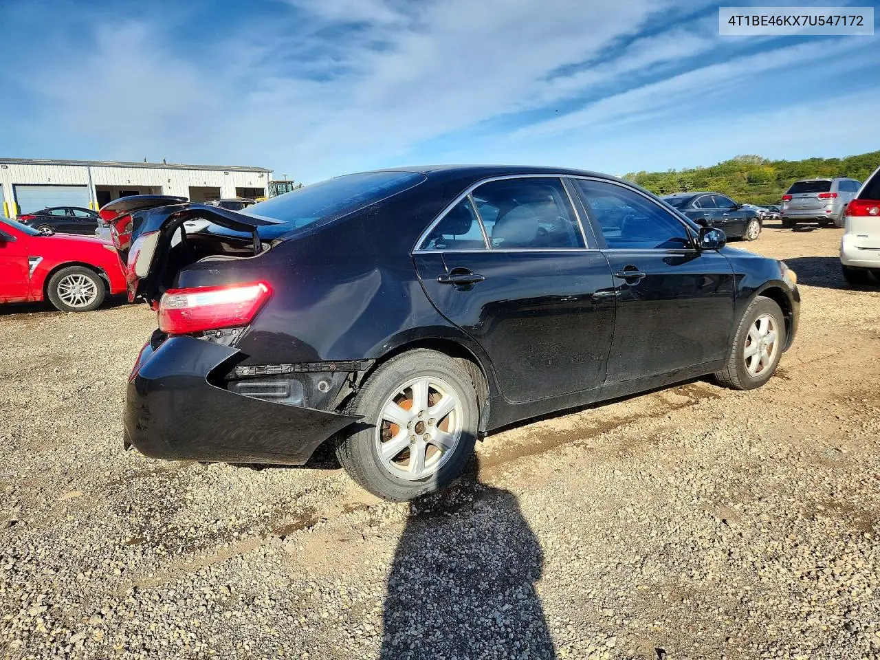 2007 TOYOTA CAMRY VIN 4T1BE46KX7U547172 — фото 3