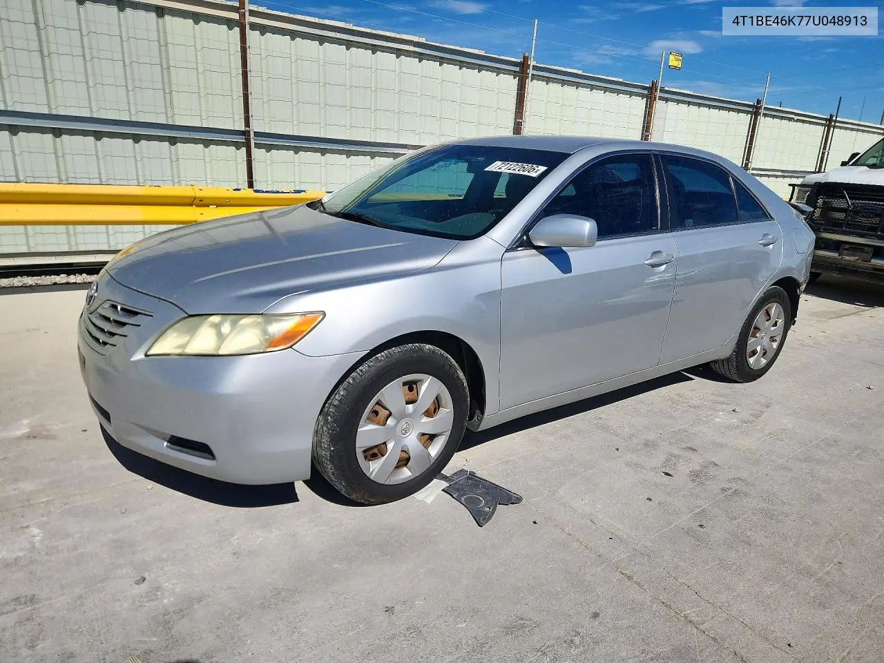 TOYOTA CAMRY 2007, VIN 4T1BE46K77U048913