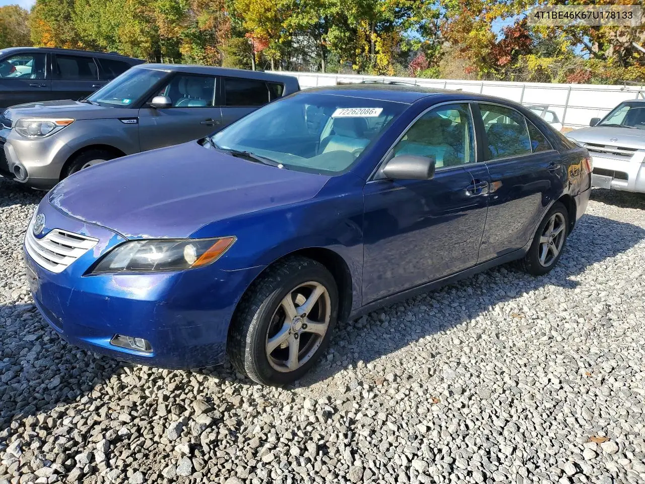 TOYOTA CAMRY 2007, VIN 4T1BE46K67U178133