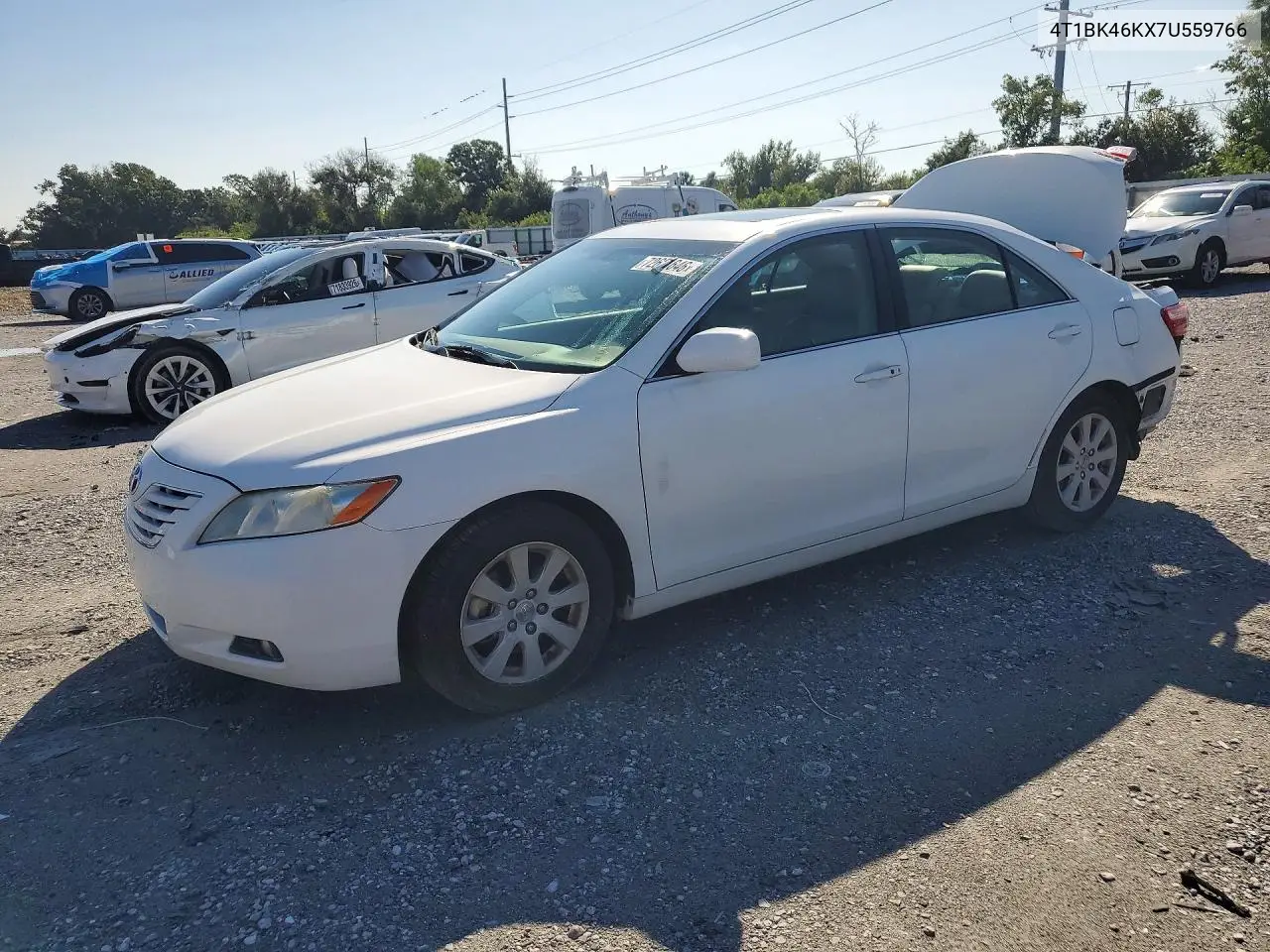 TOYOTA CAMRY 2007, VIN 4T1BK46KX7U559766
