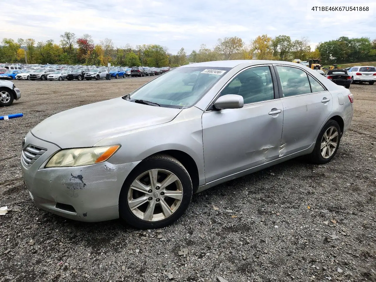 TOYOTA CAMRY 2007, VIN 4T1BE46K67U541868