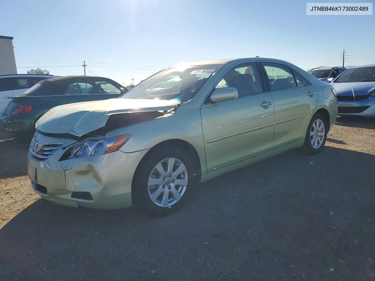 TOYOTA CAMRY 2007, VIN JTNBB46K173002489