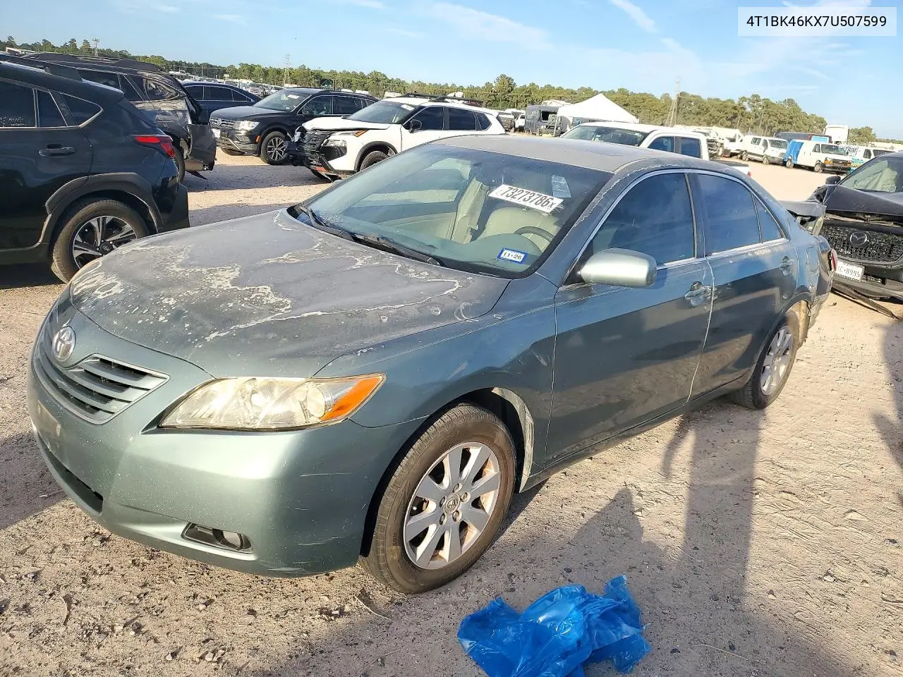 TOYOTA CAMRY 2007, VIN 4T1BK46KX7U507599