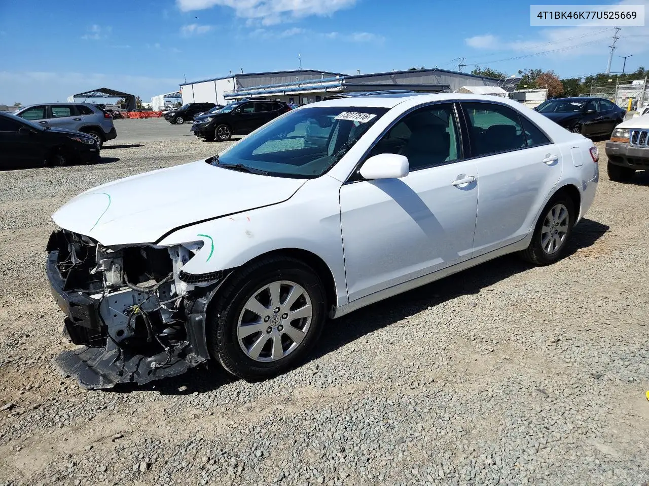 TOYOTA CAMRY 2007, VIN 4T1BK46K77U525669