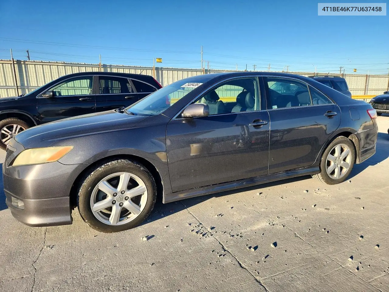TOYOTA CAMRY 2007, VIN 4T1BE46K77U637458