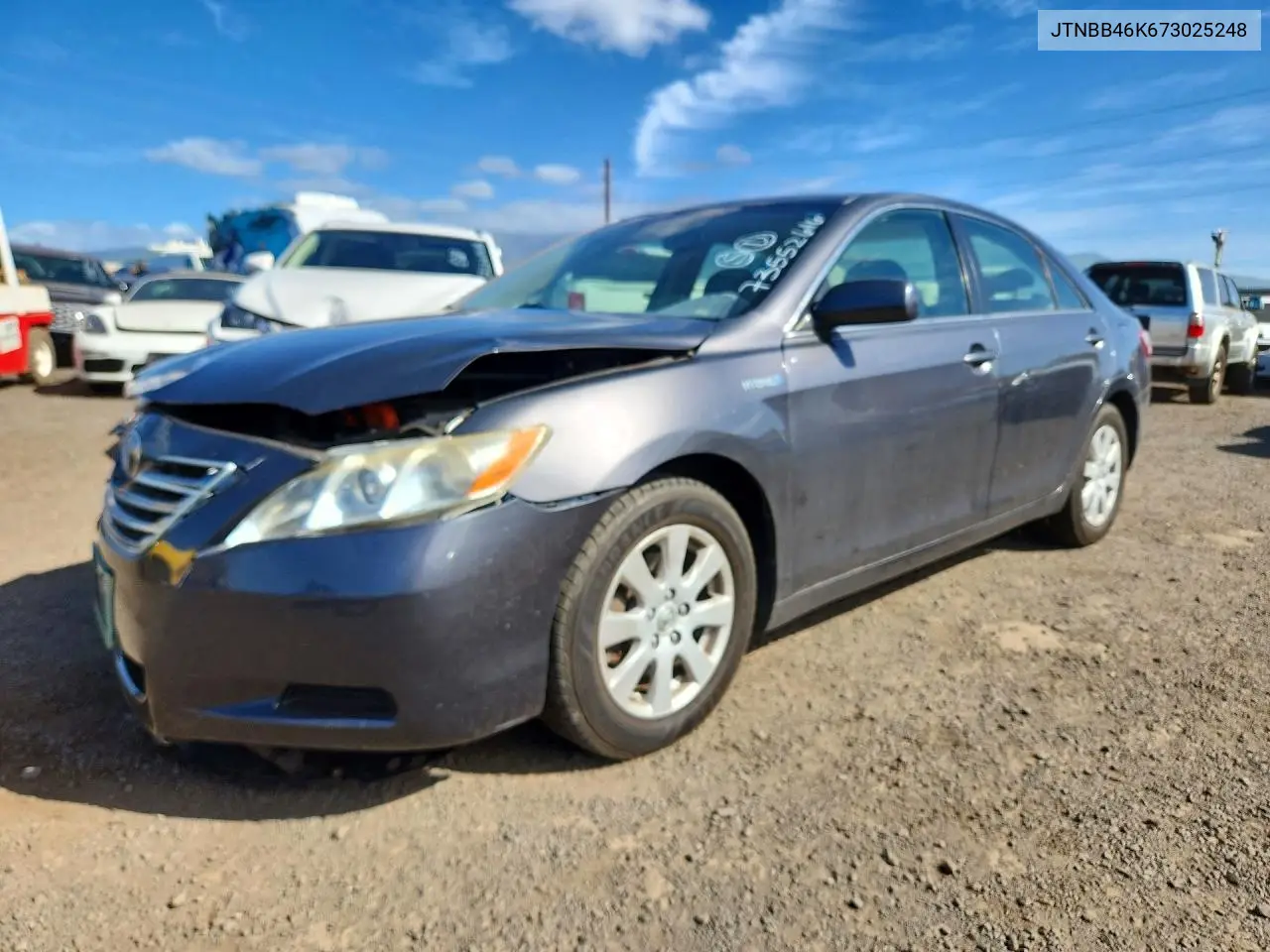 TOYOTA CAMRY 2007, VIN JTNBB46K673025248