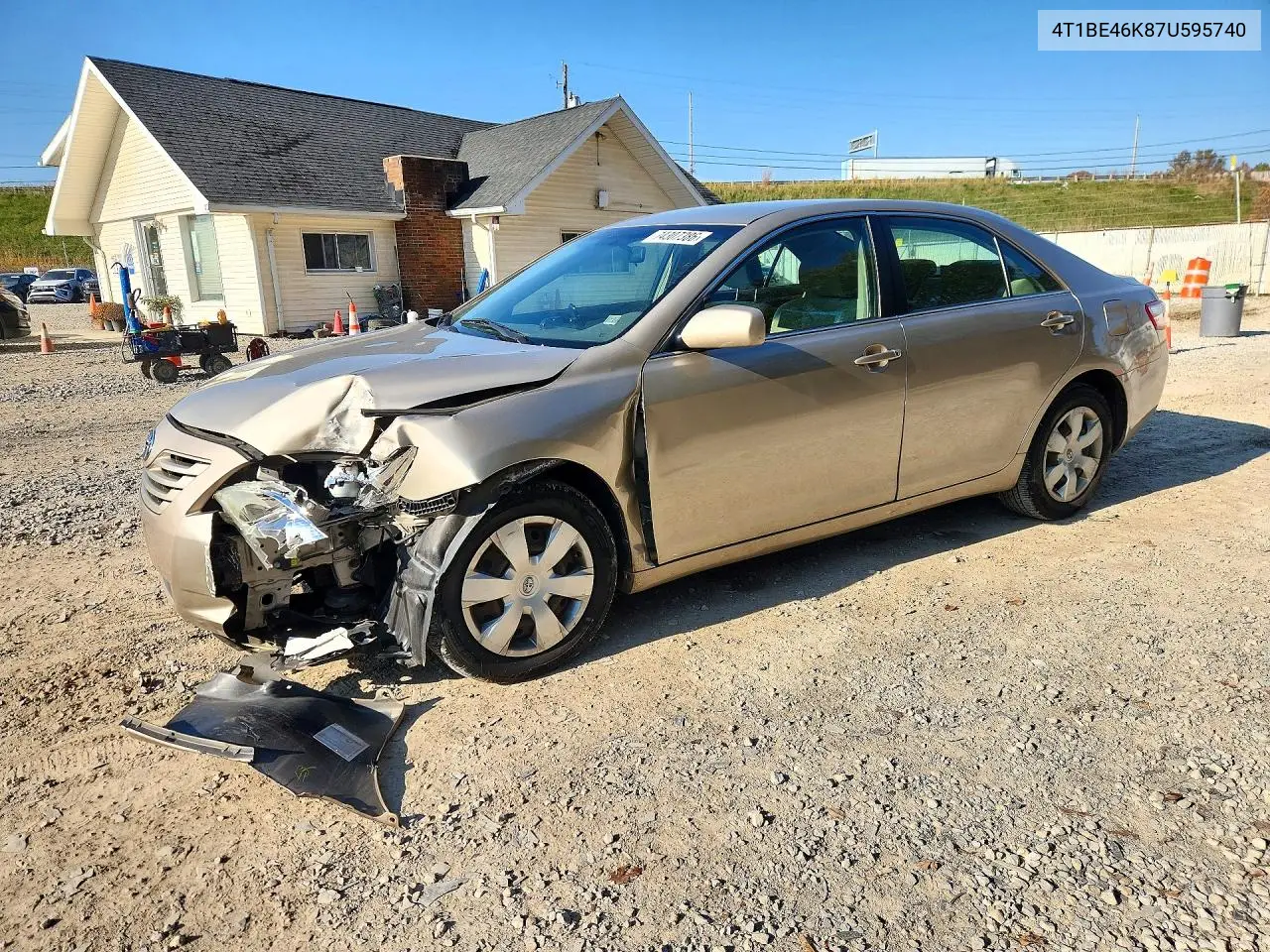TOYOTA CAMRY 2007, VIN 4T1BE46K87U595740