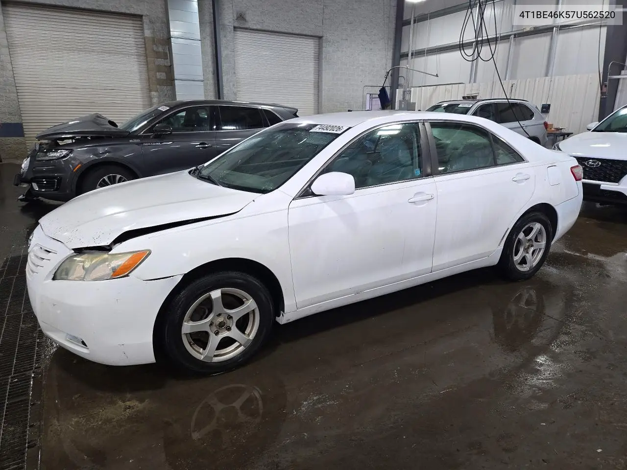 TOYOTA CAMRY 2007, VIN 4T1BE46K57U562520