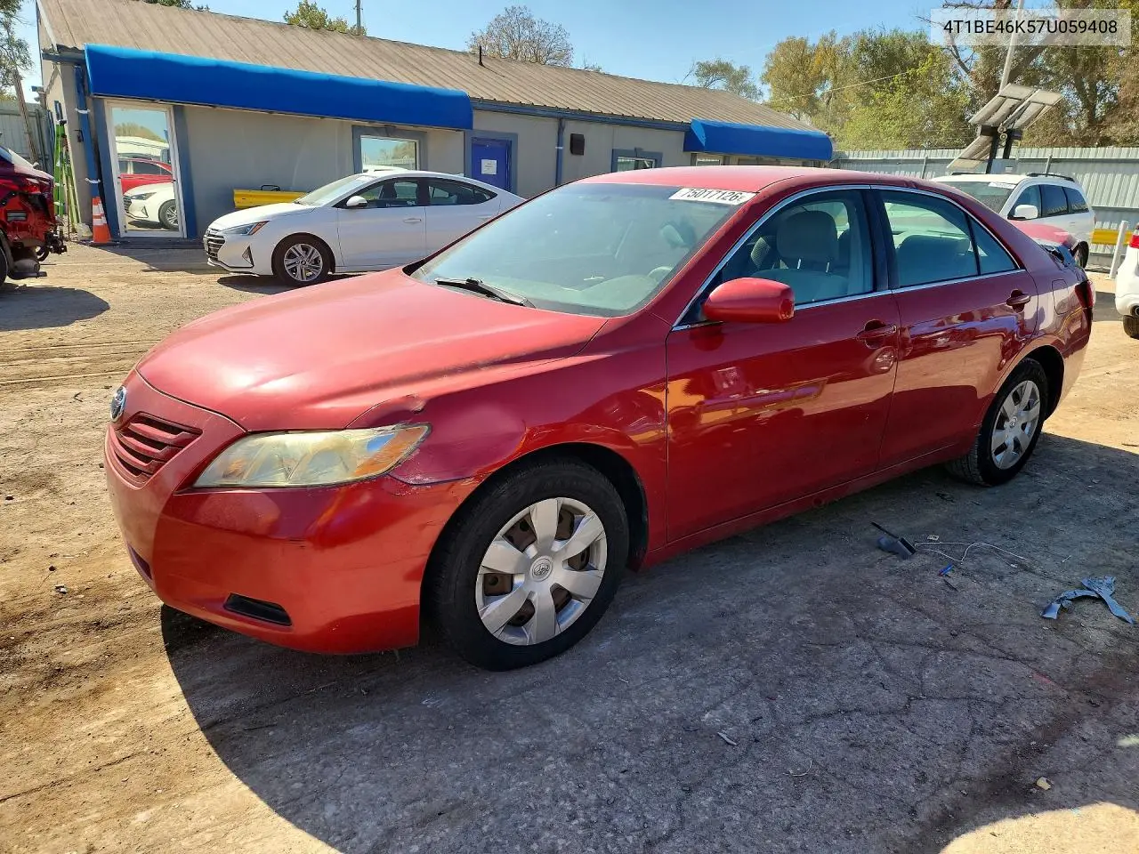 TOYOTA CAMRY 2007, VIN 4T1BE46K57U059408