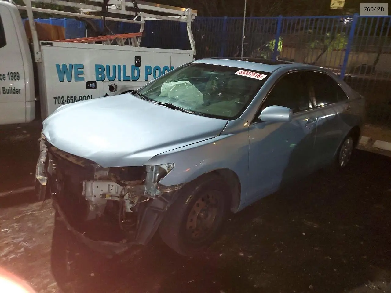 TOYOTA CAMRY 2008, VIN 4T1BE46K88U760428