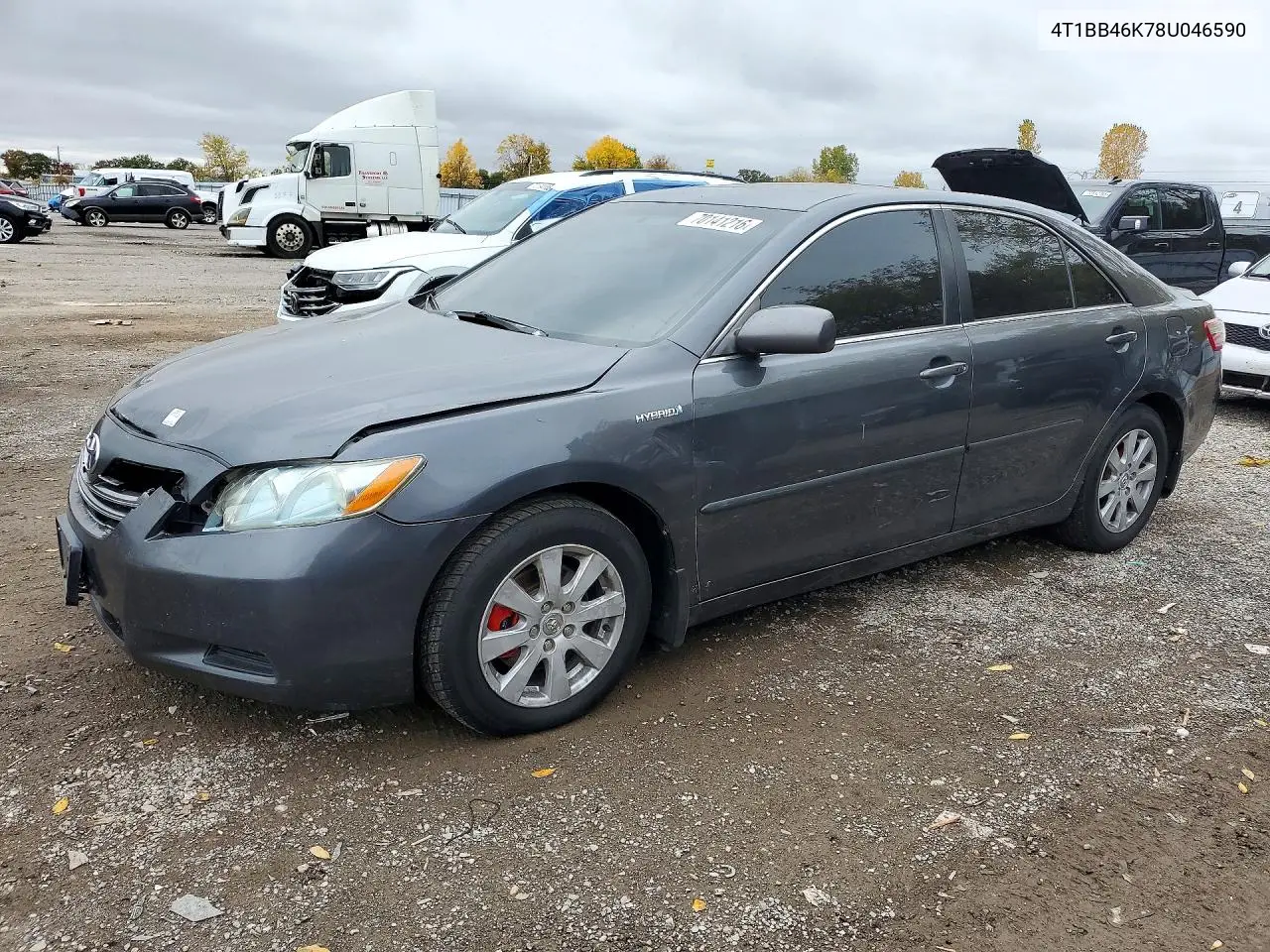 TOYOTA CAMRY 2008, VIN 4T1BB46K78U046590