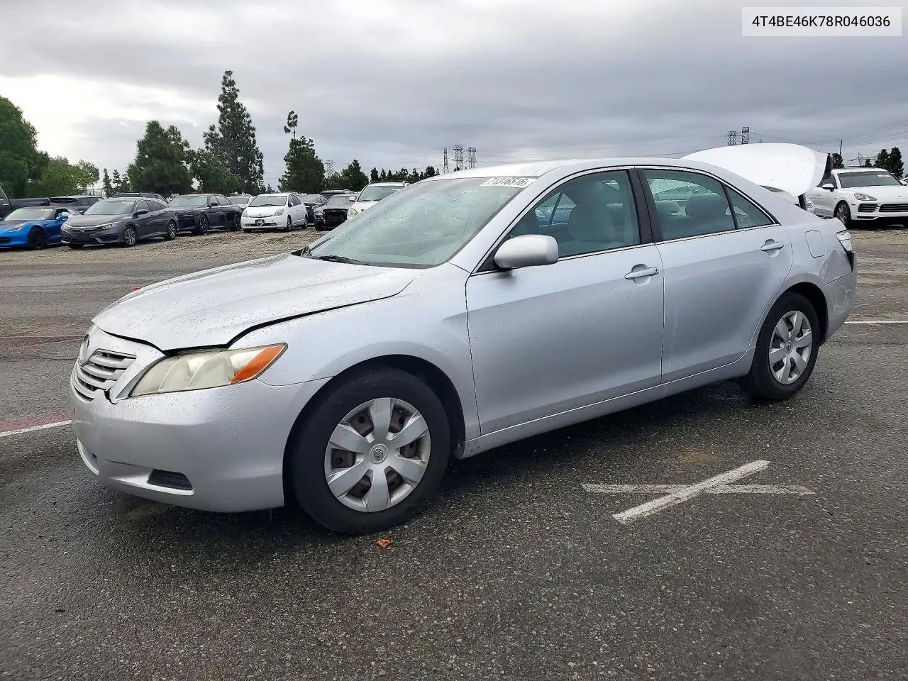 TOYOTA CAMRY 2008, VIN 4T4BE46K78R046036