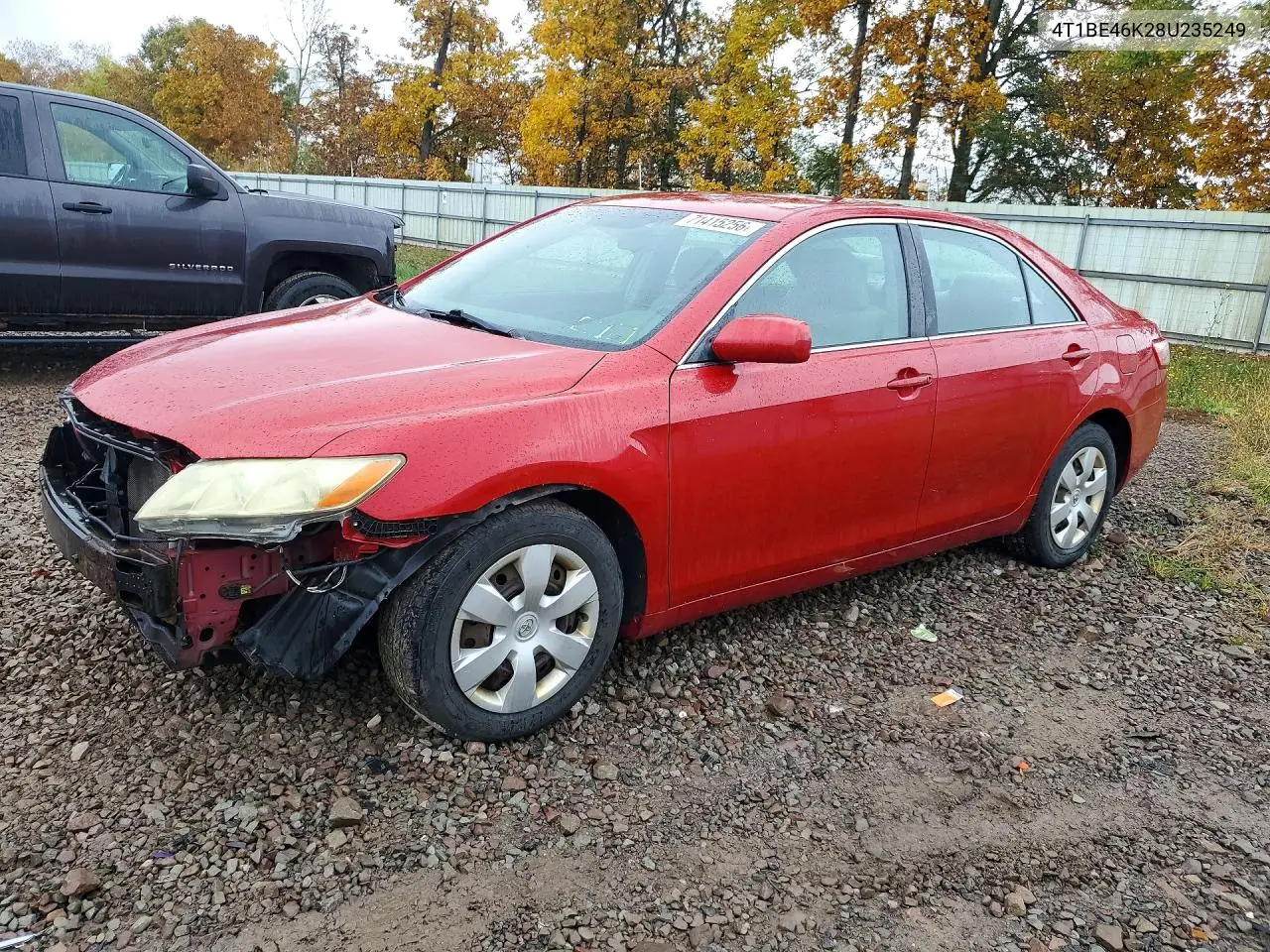 TOYOTA CAMRY 2008, VIN 4T1BE46K28U235249