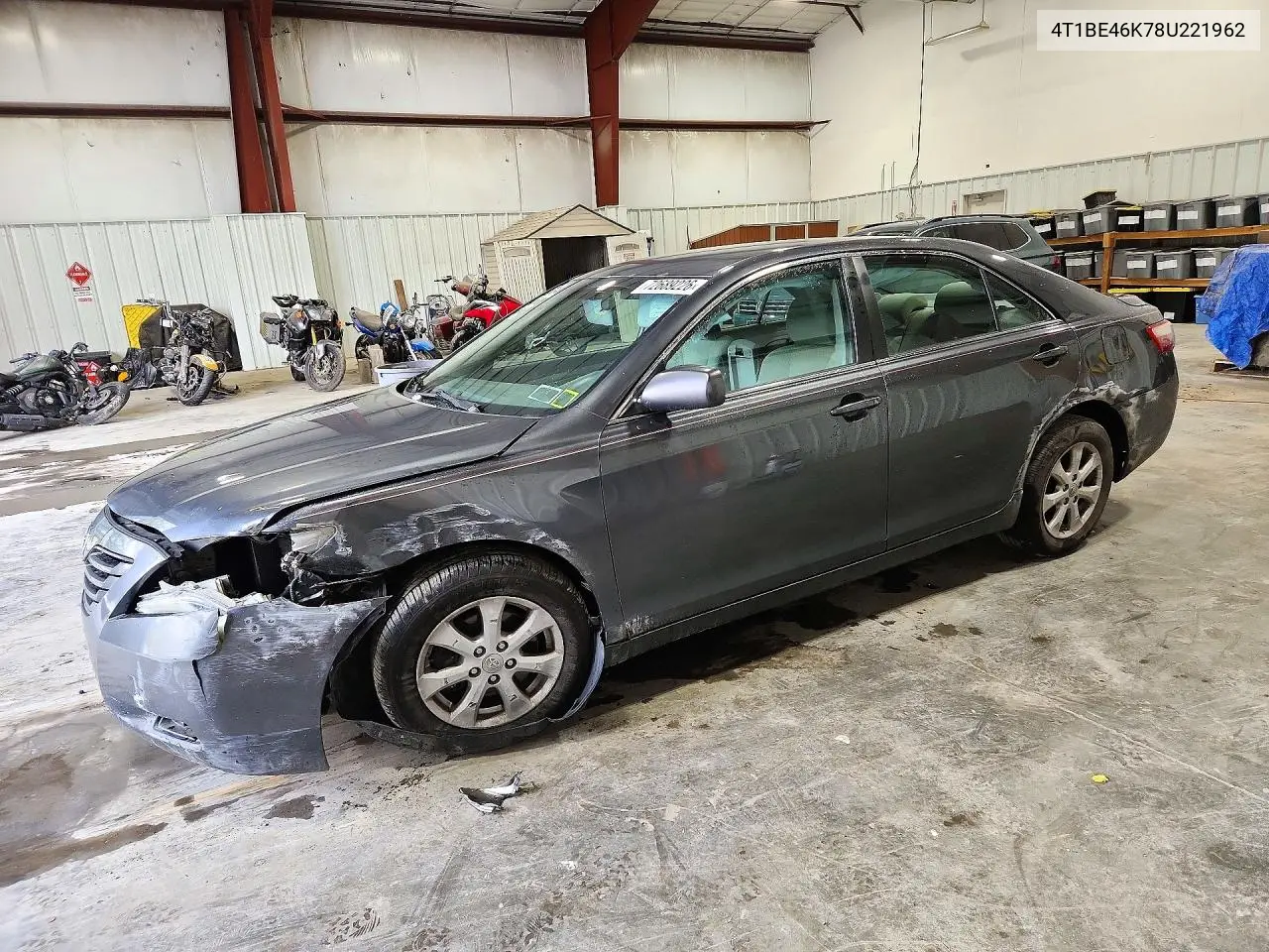 TOYOTA CAMRY 2008, VIN 4T1BE46K78U221962