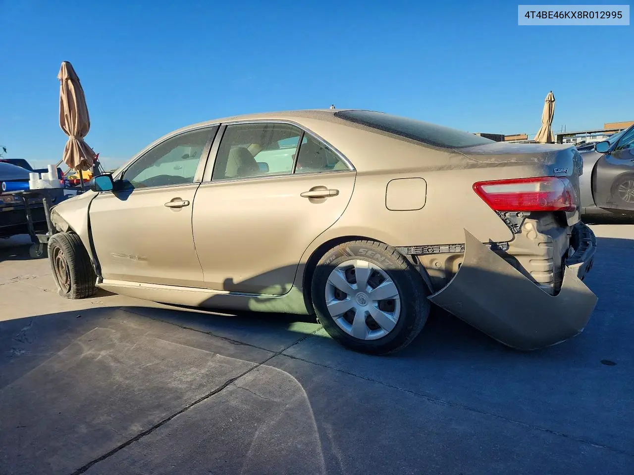 2008 TOYOTA CAMRY VIN 4T4BE46KX8R012995 — фото 2