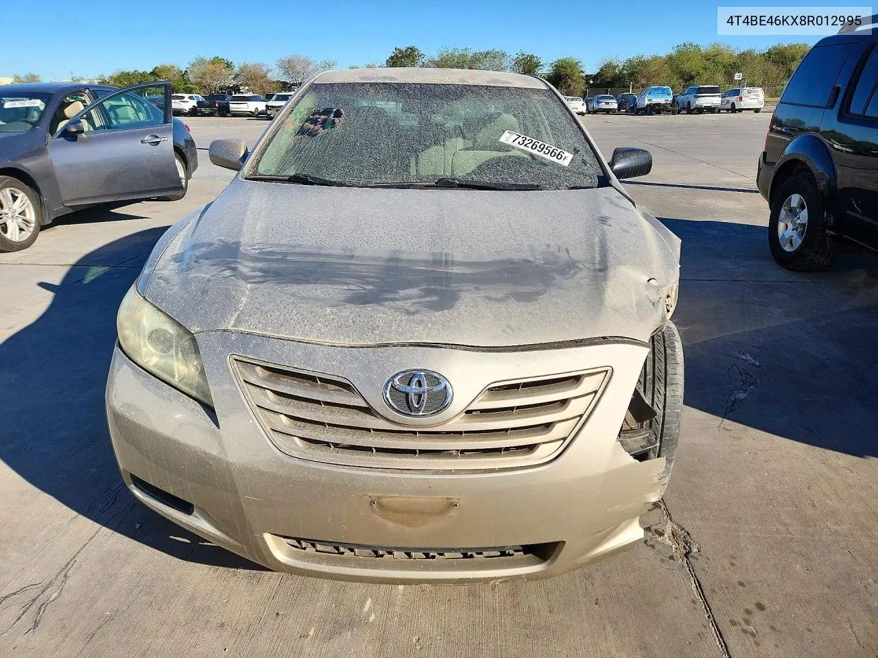 2008 TOYOTA CAMRY VIN 4T4BE46KX8R012995 — фото 5