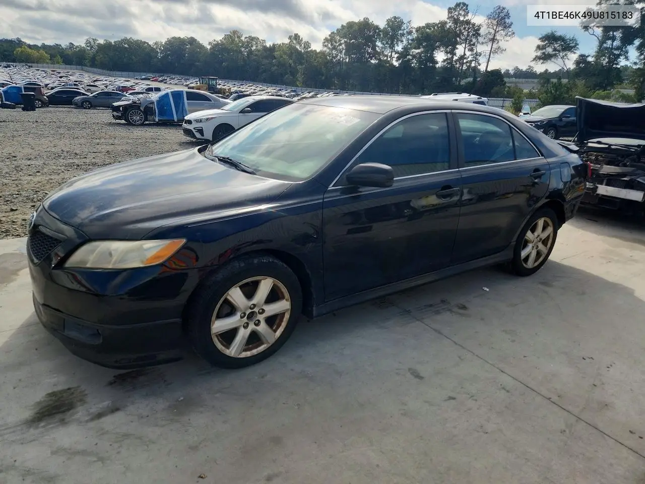 TOYOTA CAMRY 2009, VIN 4T1BE46K49U815183