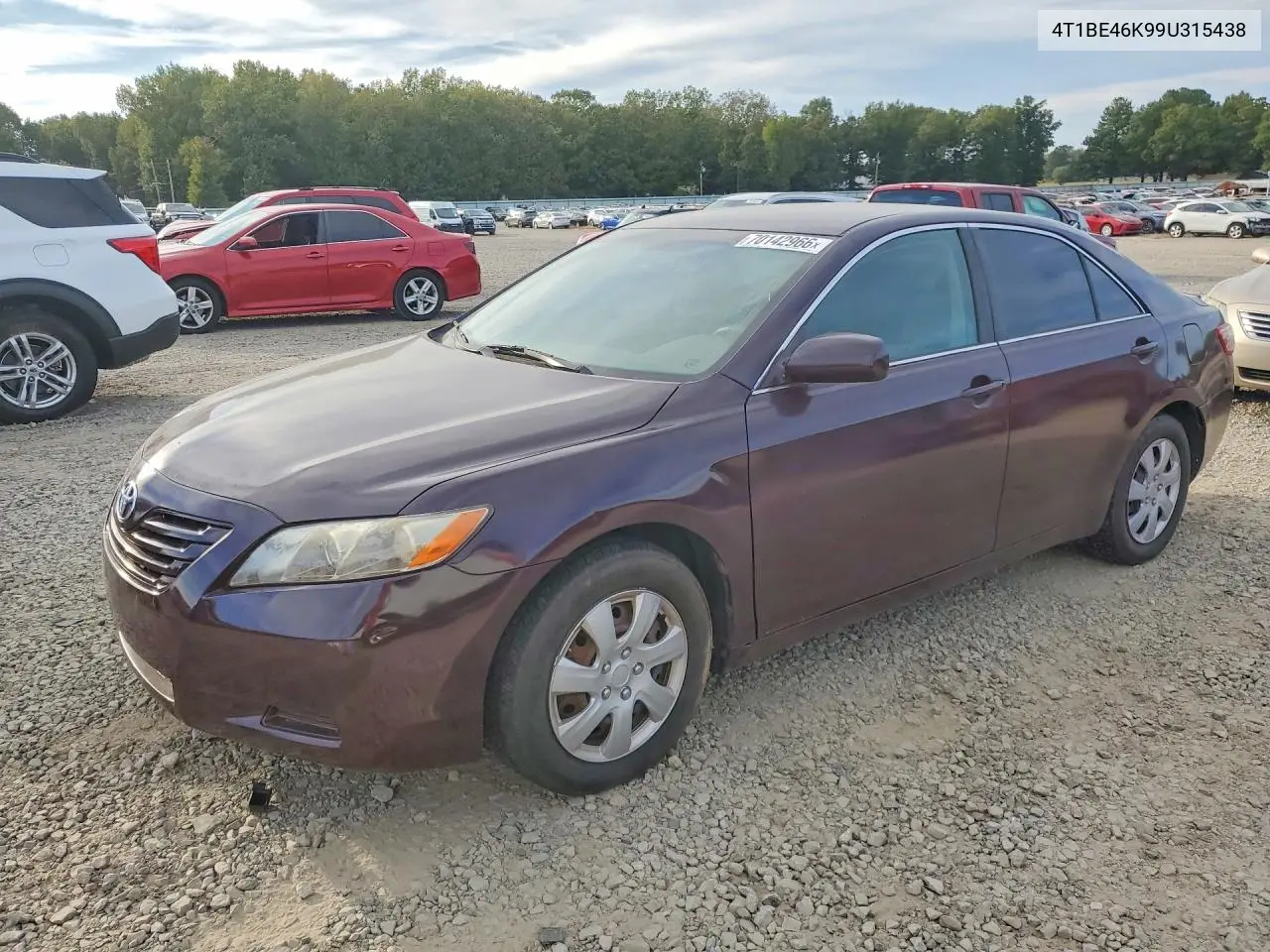 TOYOTA CAMRY 2009, VIN 4T1BE46K99U315438