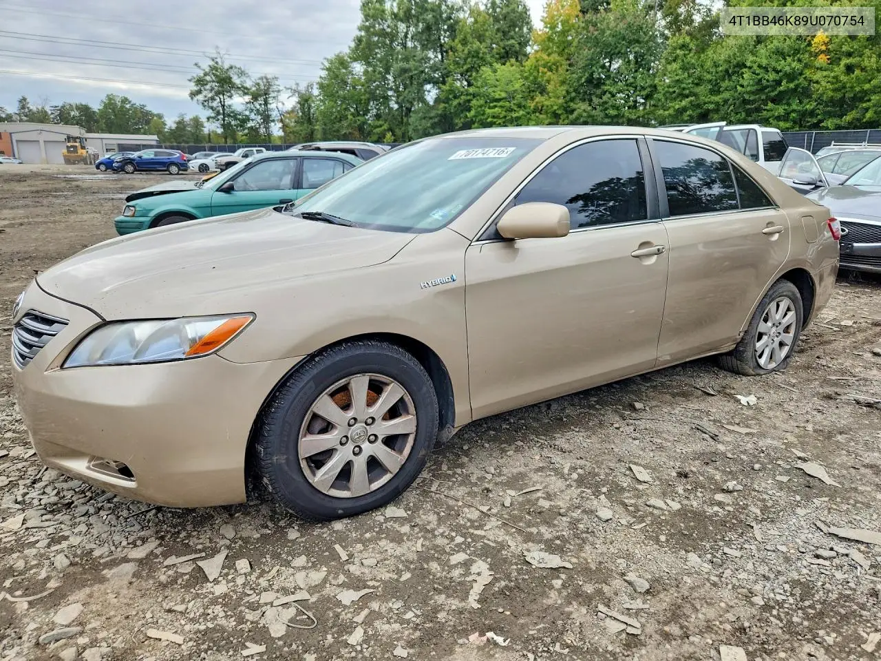 TOYOTA CAMRY 2009, VIN 4T1BB46K89U070754