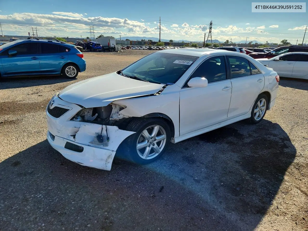 TOYOTA CAMRY 2009, VIN 4T1BK46K39U591252