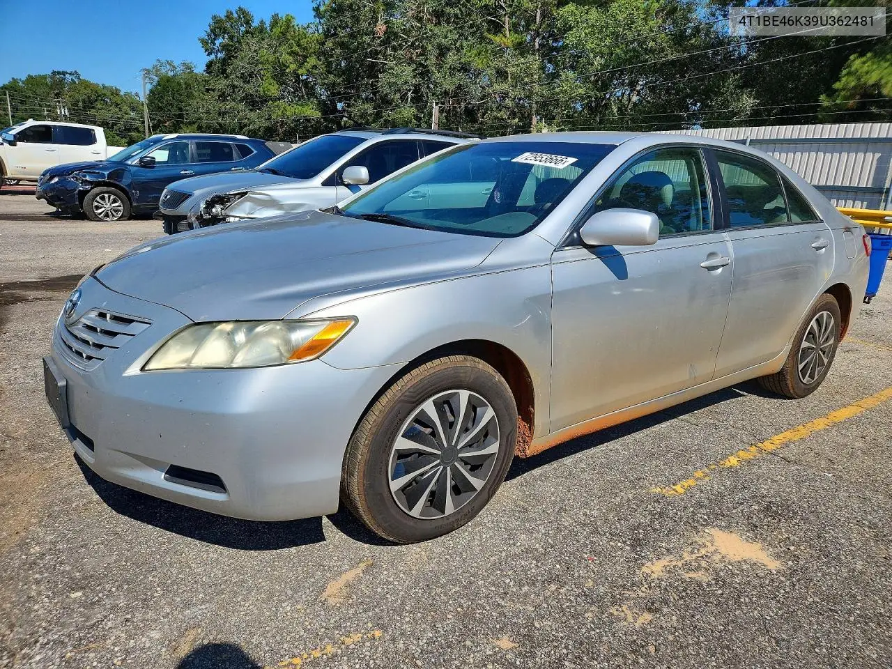 TOYOTA CAMRY 2009, VIN 4T1BE46K39U362481