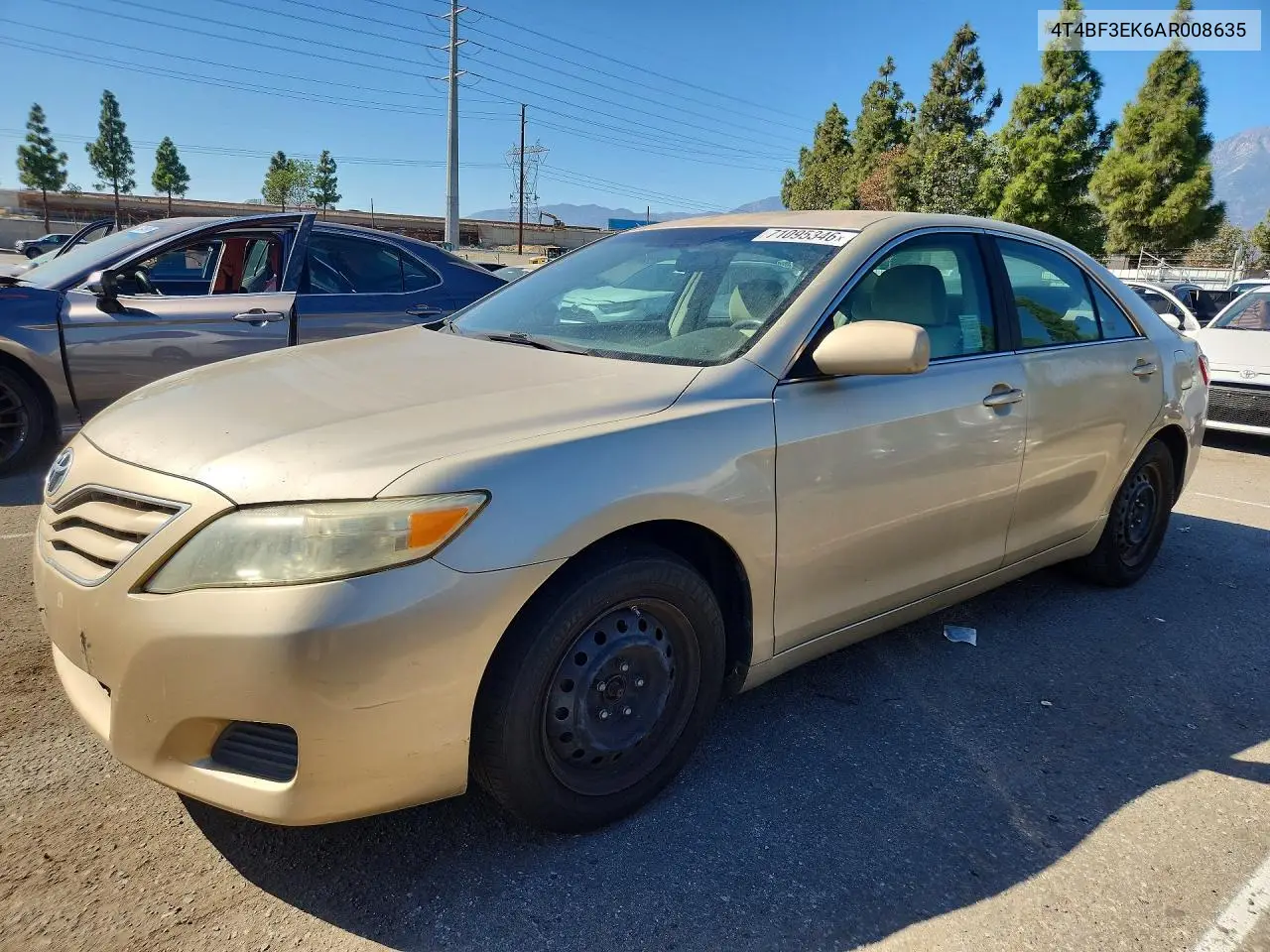 TOYOTA CAMRY 2010, VIN 4T4BF3EK6AR008635