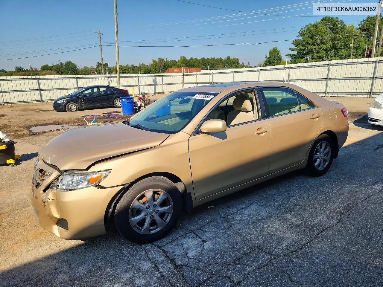 TOYOTA CAMRY 2010, VIN 4T1BF3EK6AU006362