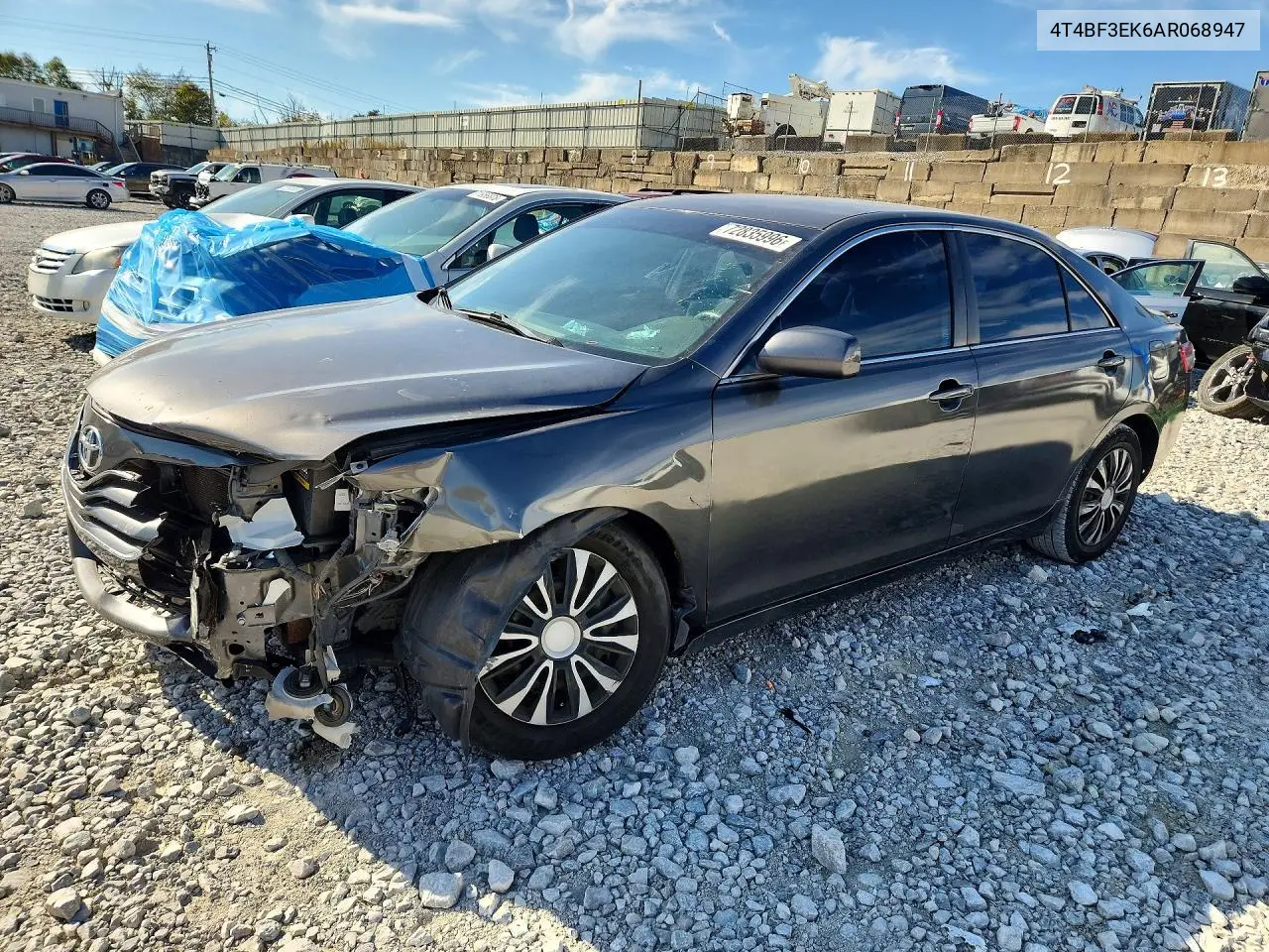 TOYOTA CAMRY 2010, VIN 4T4BF3EK6AR068947