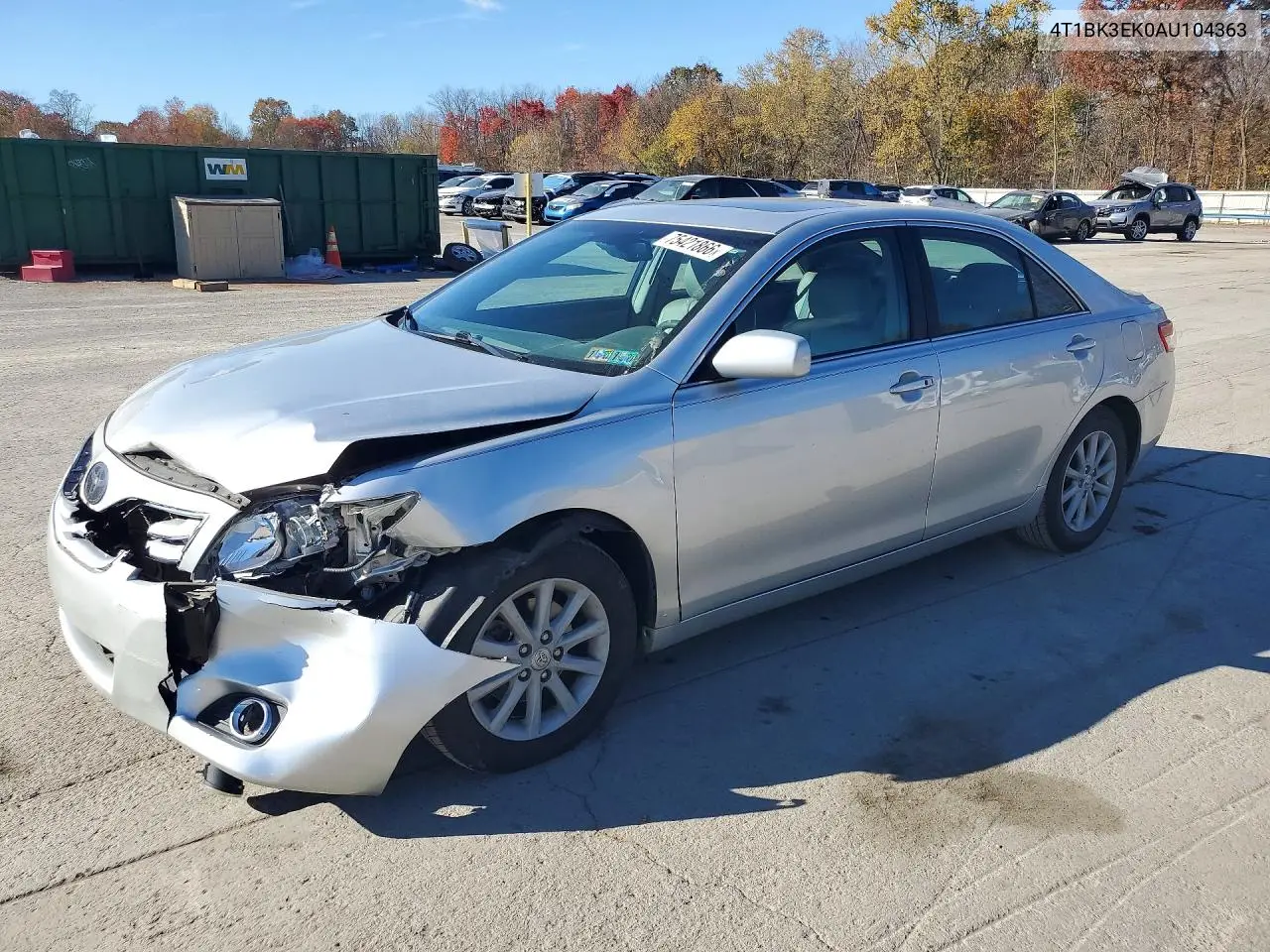 TOYOTA CAMRY 2010, VIN 4T1BK3EK0AU104363
