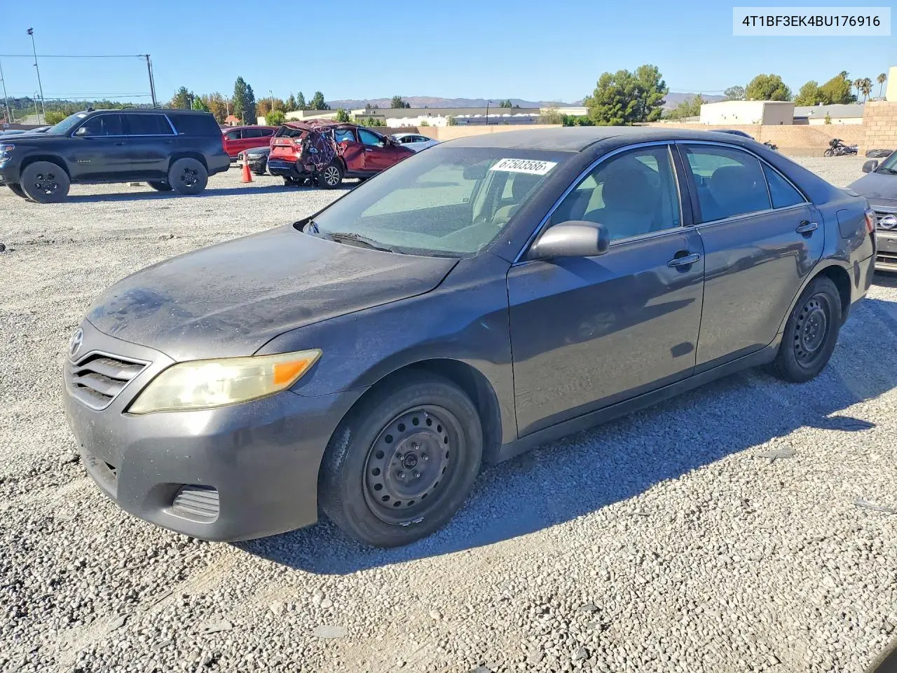 TOYOTA CAMRY 2011, VIN 4T1BF3EK4BU176916