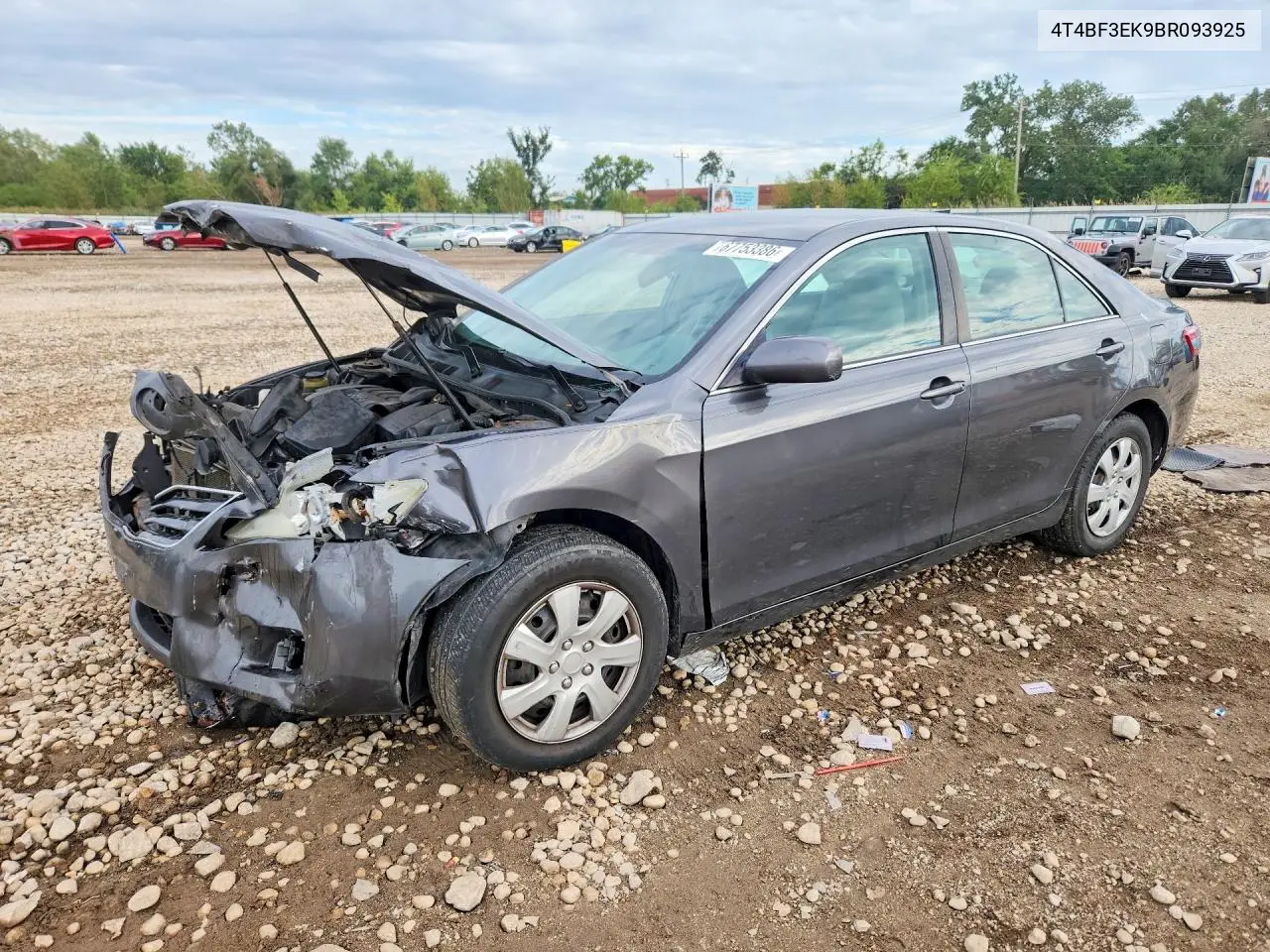 TOYOTA CAMRY 2011, VIN 4T4BF3EK9BR093925