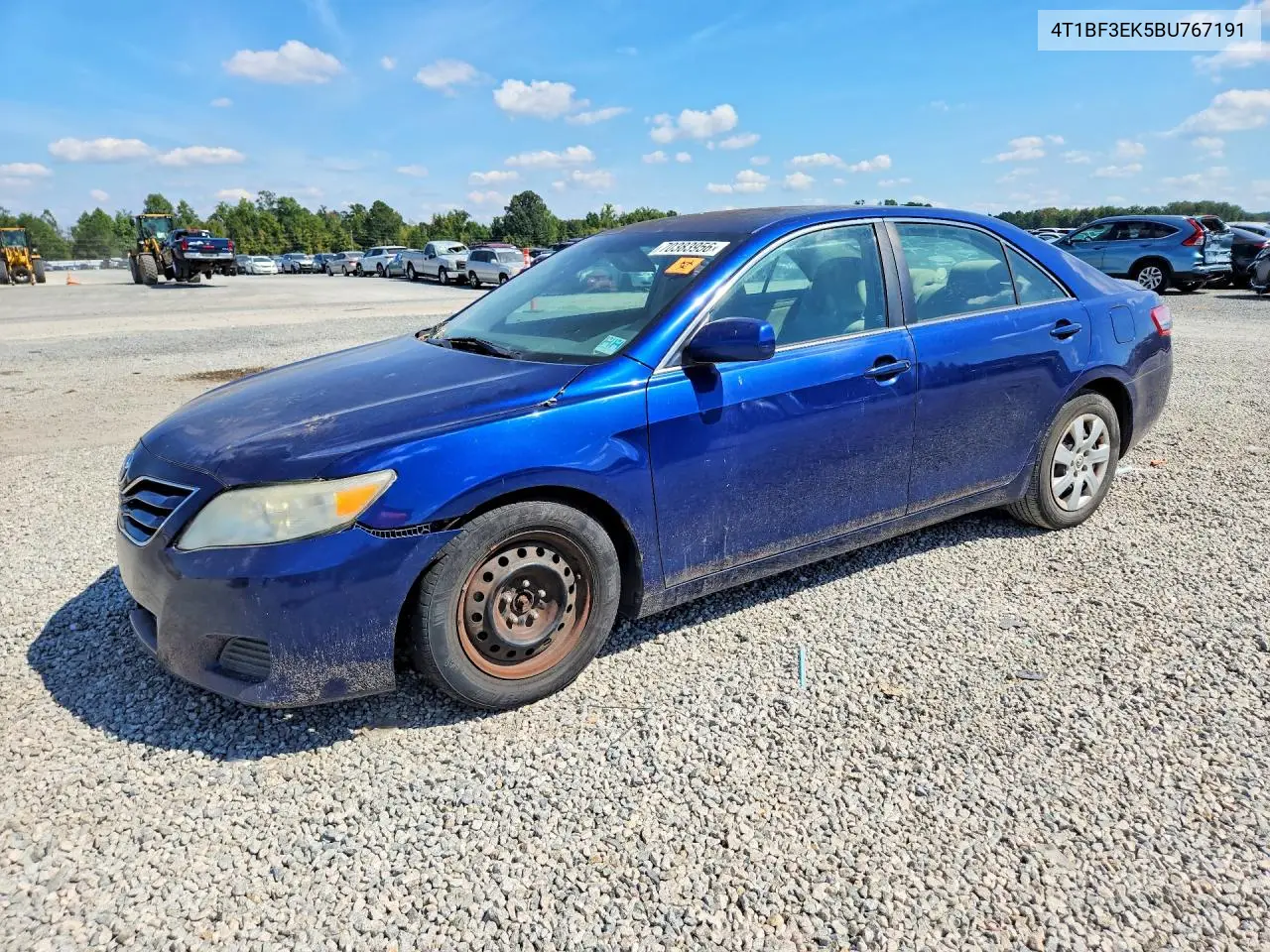 TOYOTA CAMRY 2011, VIN 4T1BF3EK5BU767191