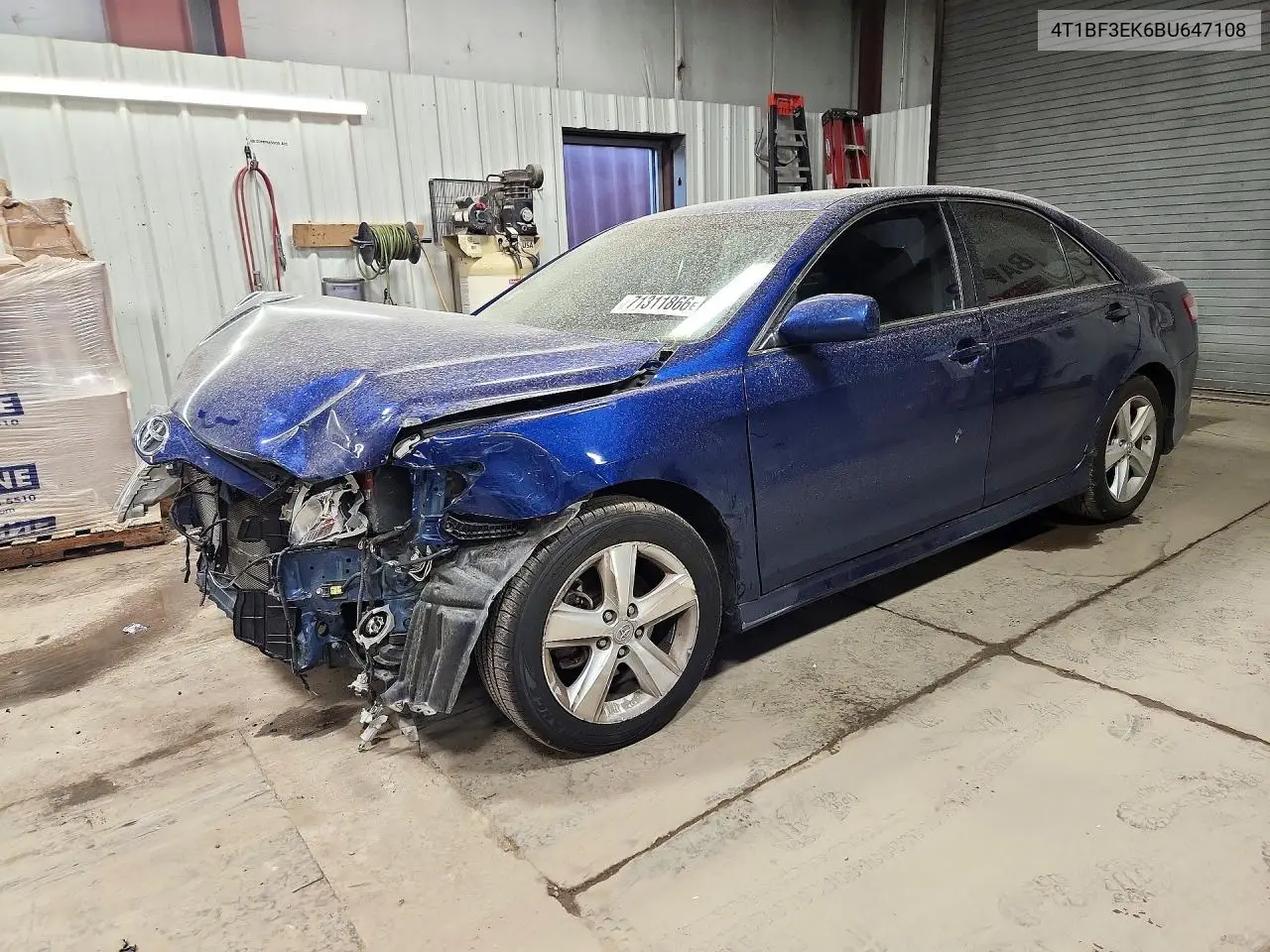 TOYOTA CAMRY 2011, VIN 4T1BF3EK6BU647108