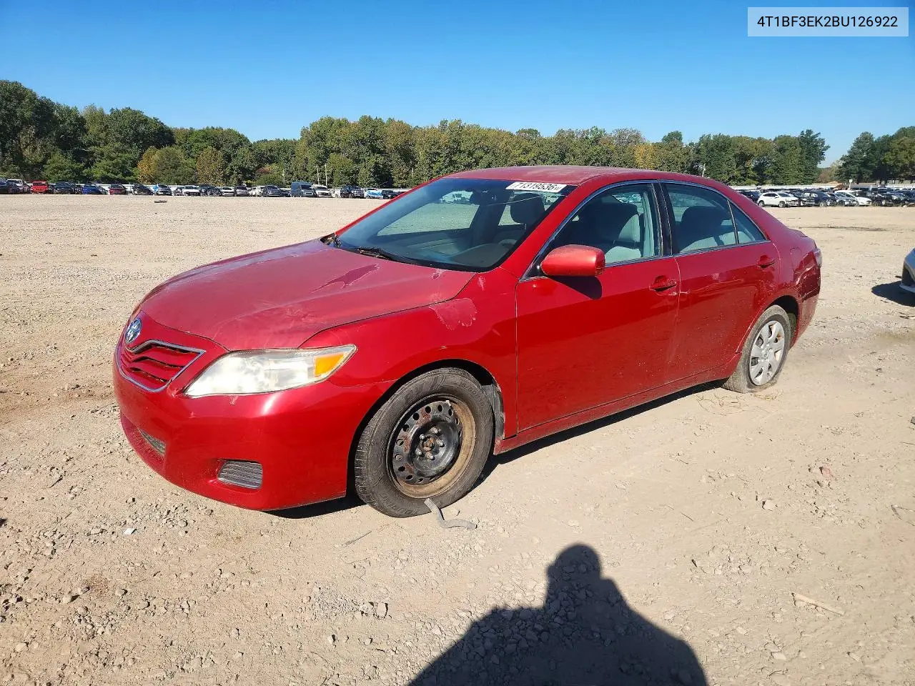 TOYOTA CAMRY 2011, VIN 4T1BF3EK2BU126922