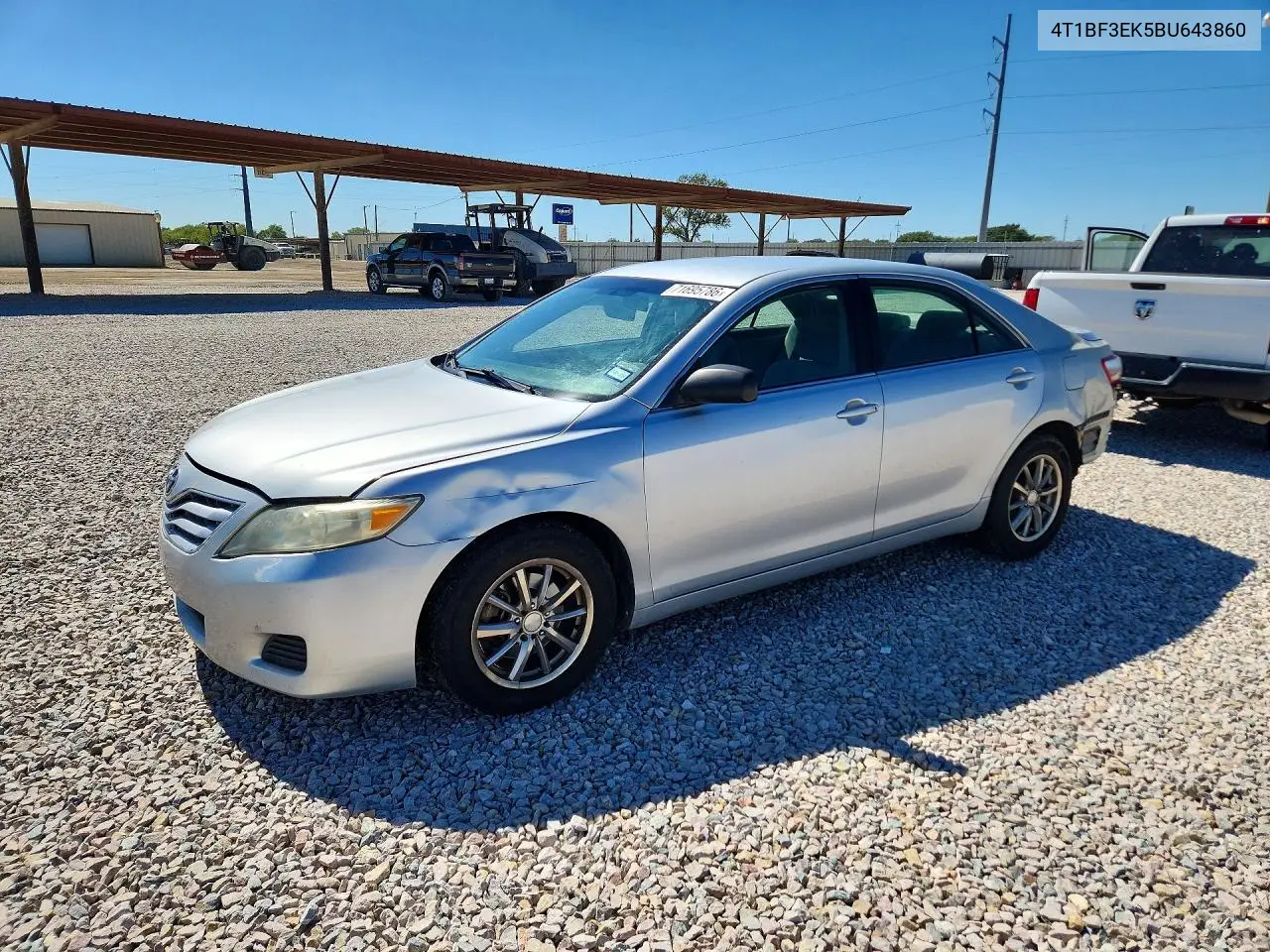 TOYOTA CAMRY 2011, VIN 4T1BF3EK5BU643860