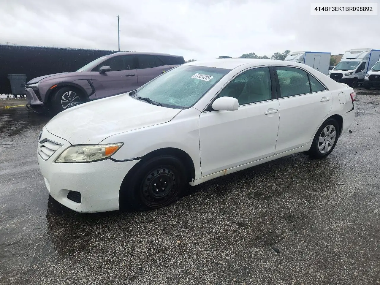 TOYOTA CAMRY 2011, VIN 4T4BF3EK1BR098892