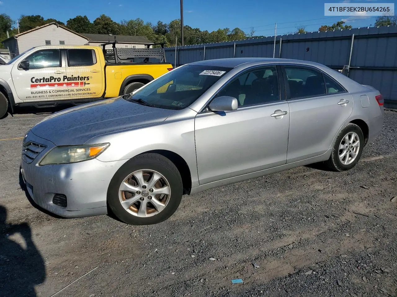 TOYOTA CAMRY 2011, VIN 4T1BF3EK2BU654265