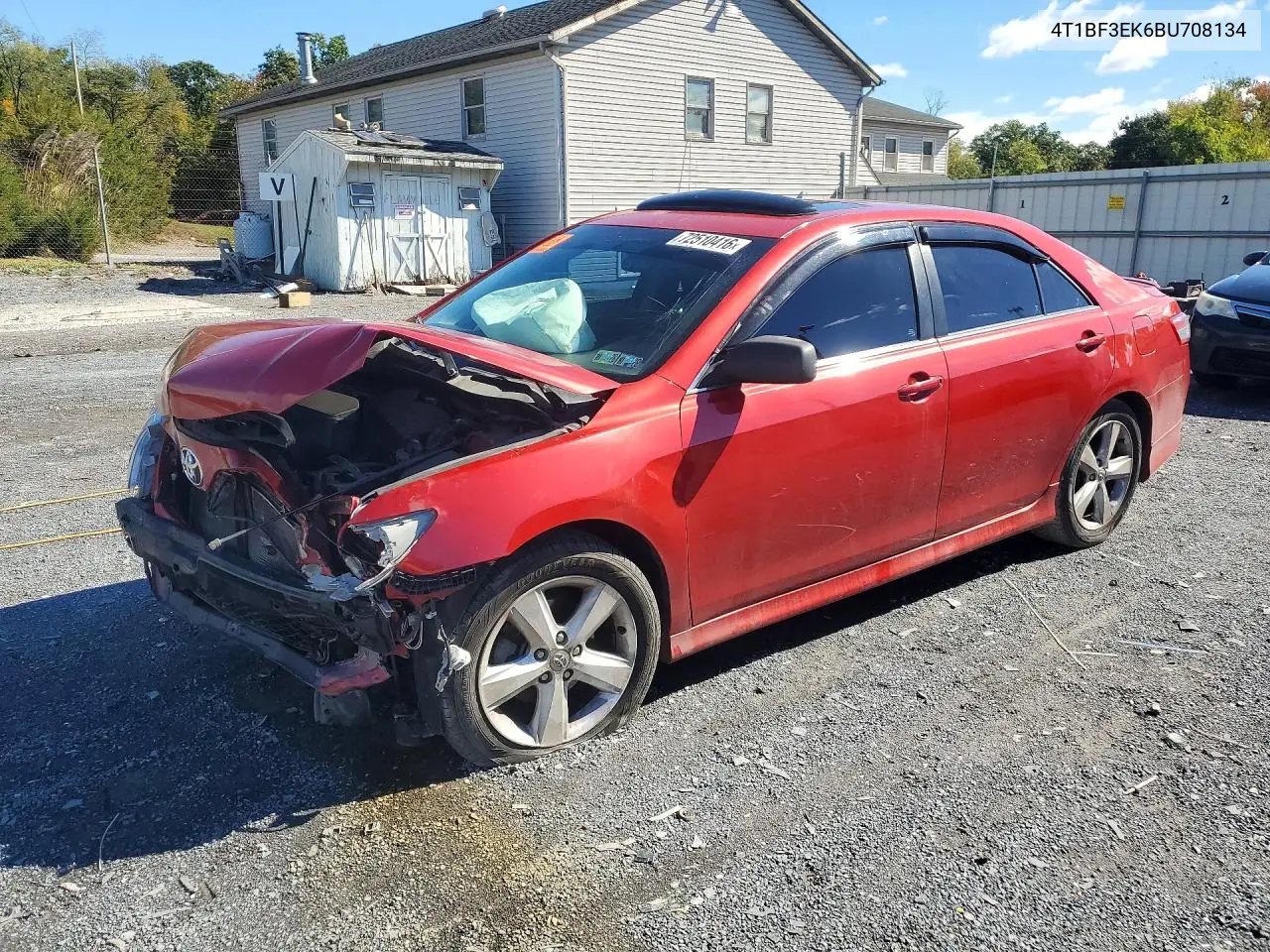 TOYOTA CAMRY 2011, VIN 4T1BF3EK6BU708134