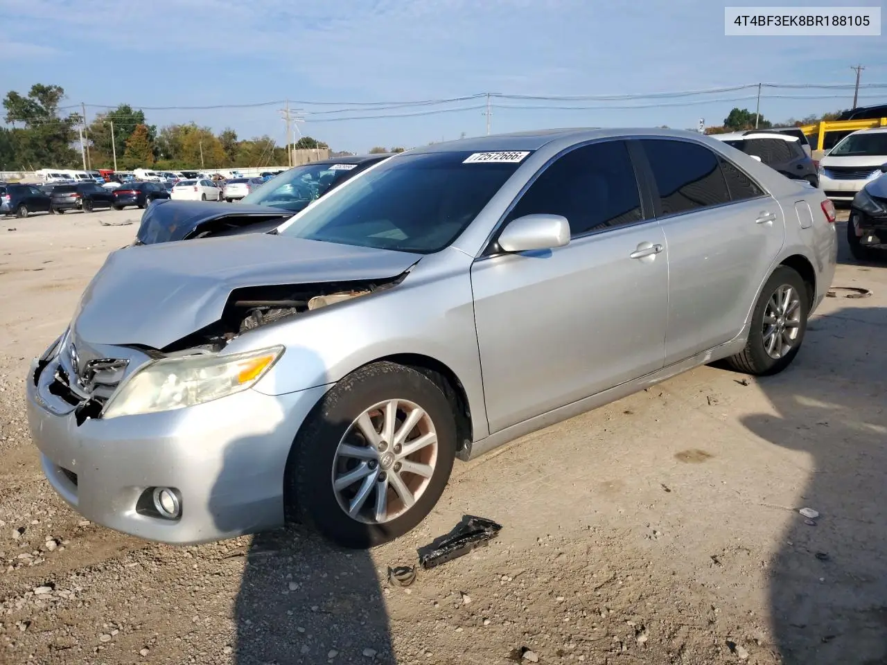 TOYOTA CAMRY 2011, VIN 4T4BF3EK8BR188105