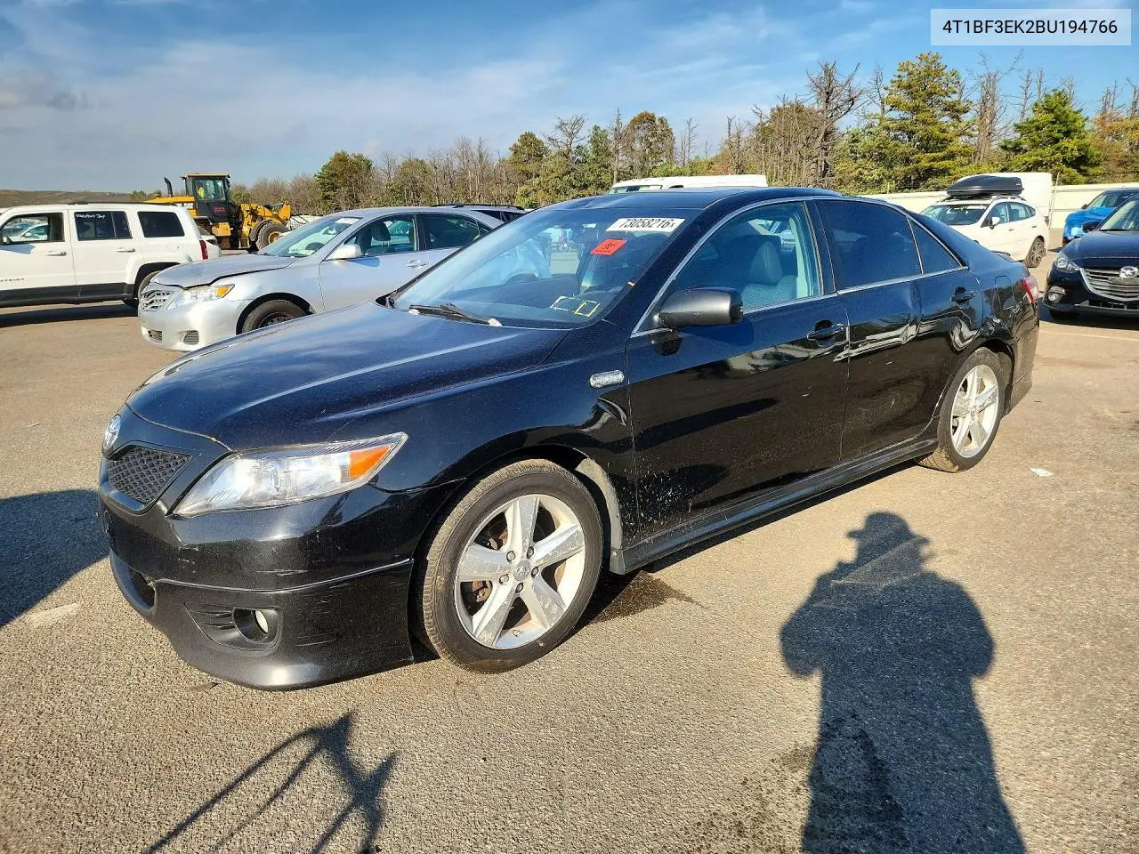 TOYOTA CAMRY 2011, VIN 4T1BF3EK2BU194766