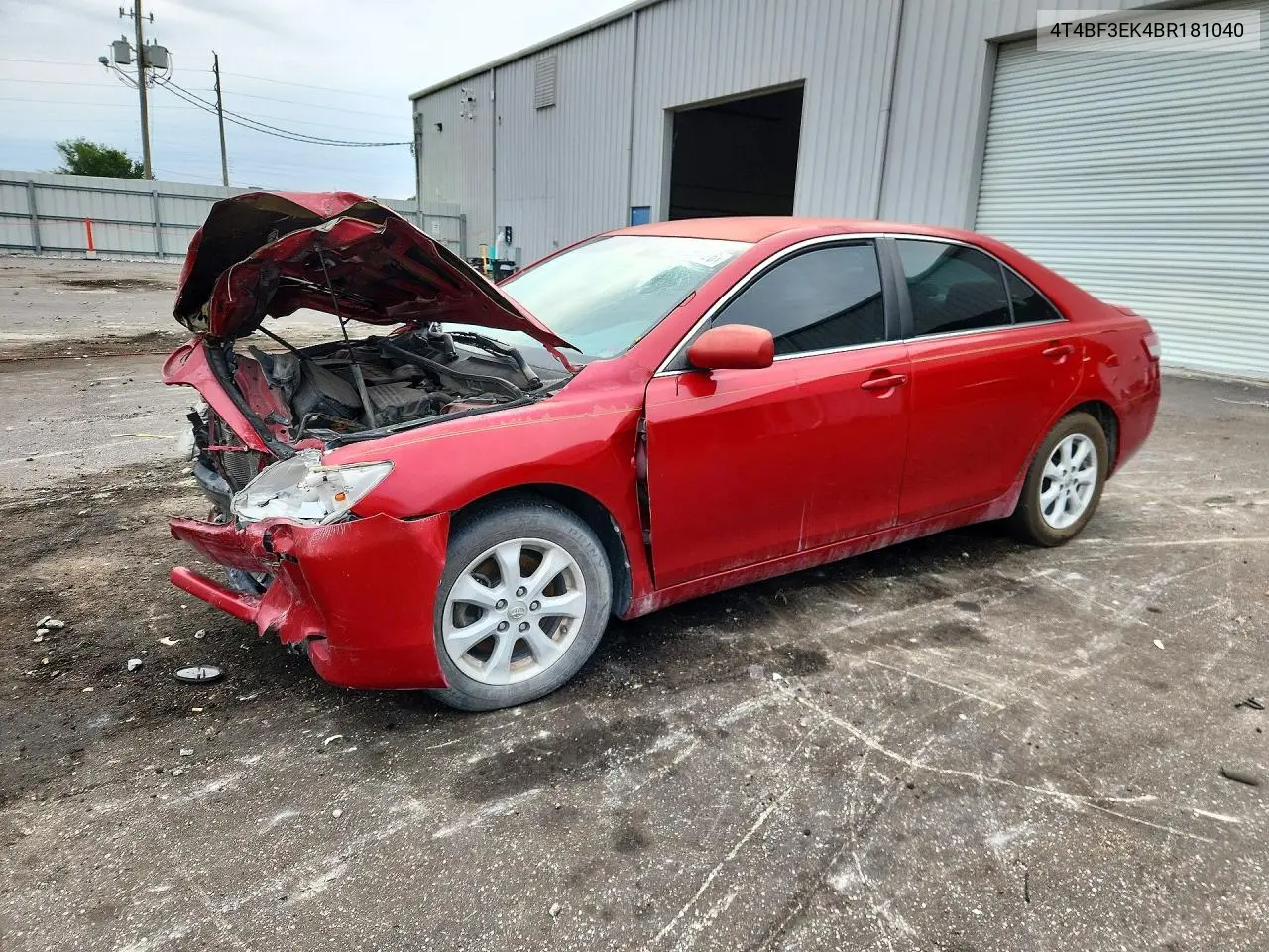 TOYOTA CAMRY 2011, VIN 4T4BF3EK4BR181040