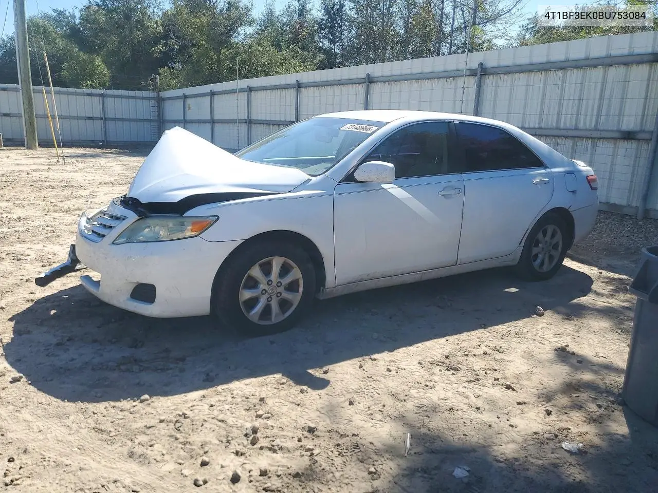 TOYOTA CAMRY 2011, VIN 4T1BF3EK0BU753084