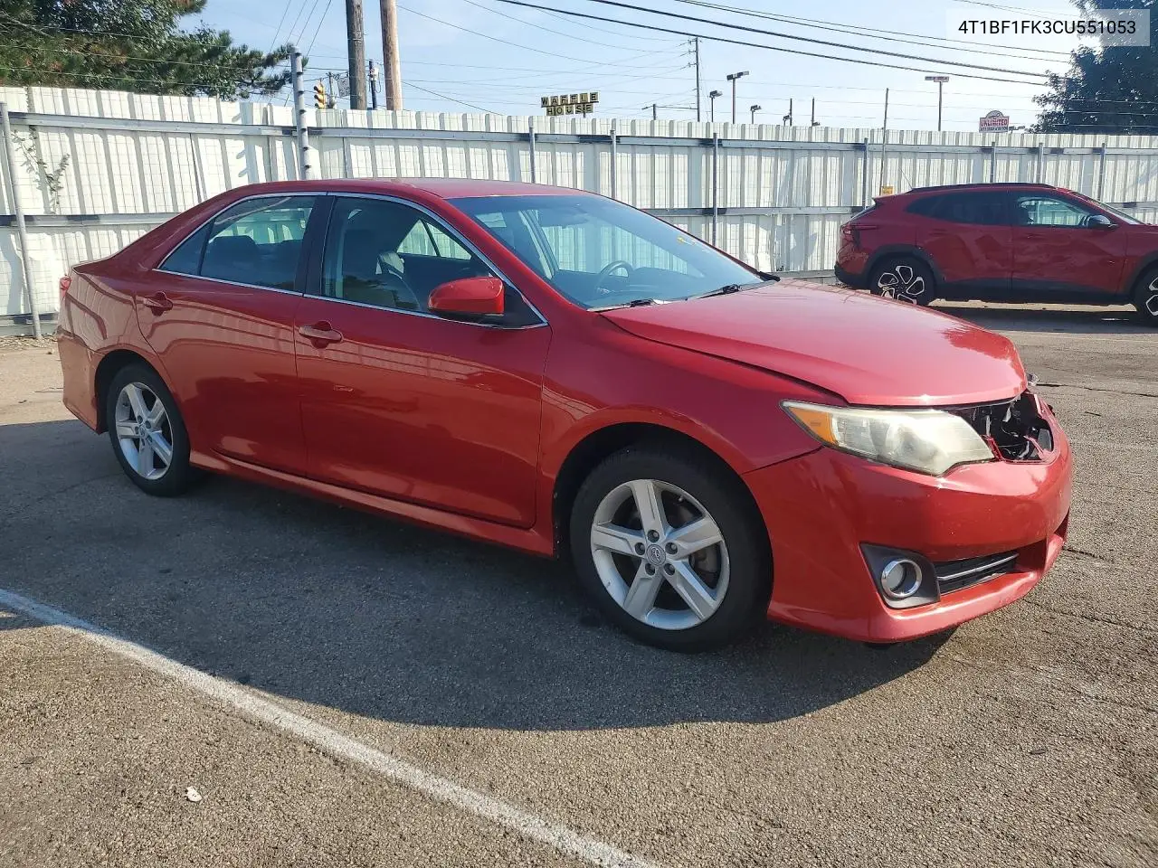 2012 TOYOTA CAMRY VIN 4T1BF1FK3CU551053 — фото 4