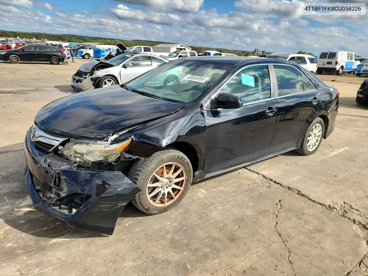 TOYOTA CAMRY 2012, VIN 4T1BF1FK8CU058226