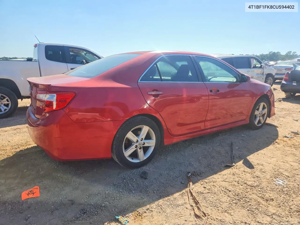 2012 TOYOTA CAMRY VIN 4T1BF1FK8CU594402 — фото 3